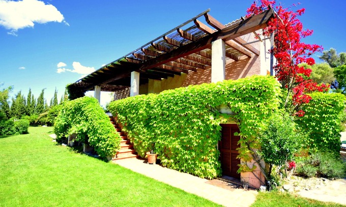 Ariany House | Fantastic island view, quiet secluded location, WIFI, pool, satellite TV, BBQ, terraces