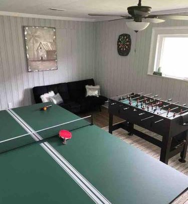 Johnson City House | Inviting Farmhouse with Game Room, Fire Pit & Creekside Fun
