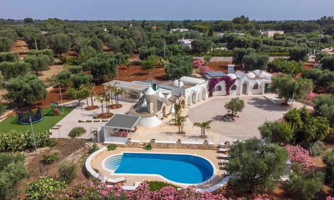 San Vito dei Normanni Villa | Family-Friendly Hotel with Pool, BBQ & Playground Access