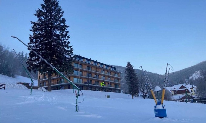 Janske Lazne Apartment | Eco-Friendly Ski & Bike Retreat with Ocean Views