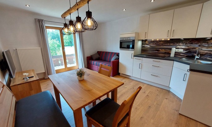 Schleching Apartment | Cozy Getaway for Two with Balcony and Kitchen Amenities