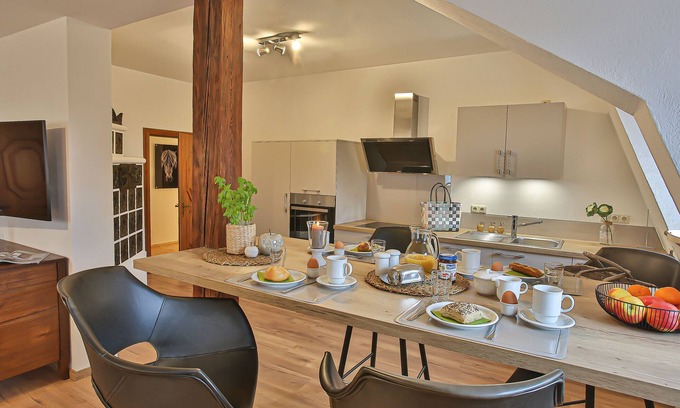 Klosterlangheim Apartment | Spacious Klosterloft with 3 Bedrooms & Relaxing Spa