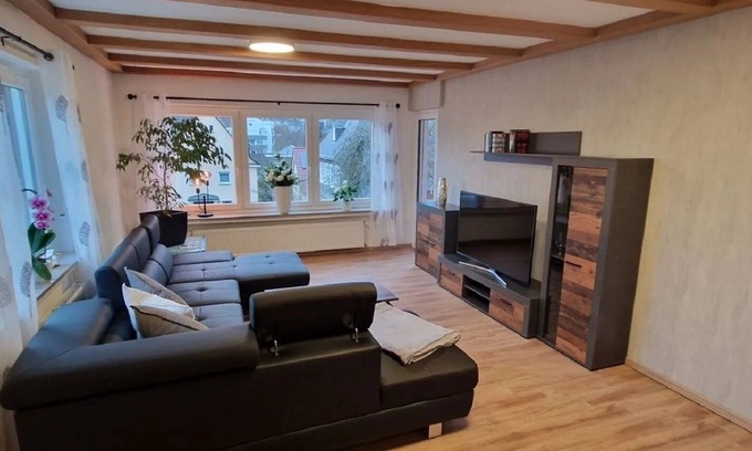 Bad Berleburg Apartment | Bright Balcony Retreat for 4 with Breakfast & Family Perks