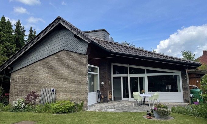 Emsdetten Apartment | Family-Friendly Getaway with Large Terrace & Private Garden