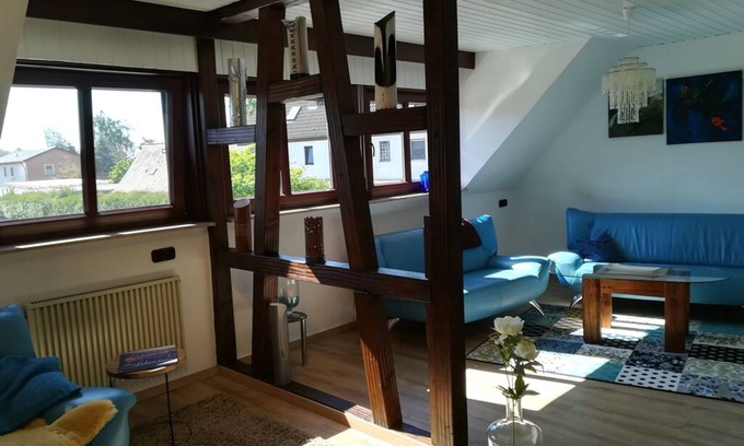 Merkendorf Apartment | Artistic Retreat with Balcony, Kitchen & Top Guest Ratings