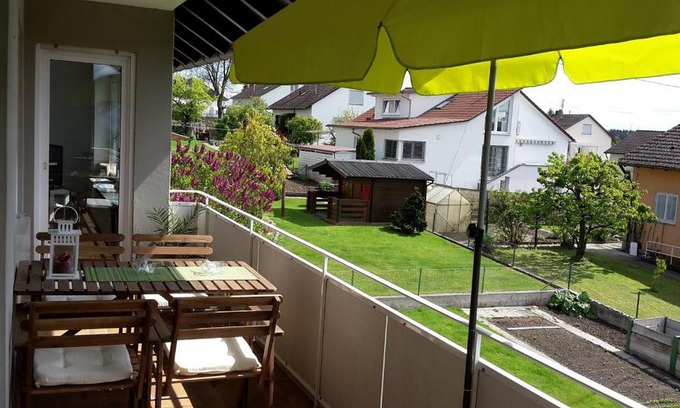 Bermatingen Apartment | Elegant FeWo Weitblick with Oceanfront Views and Pool