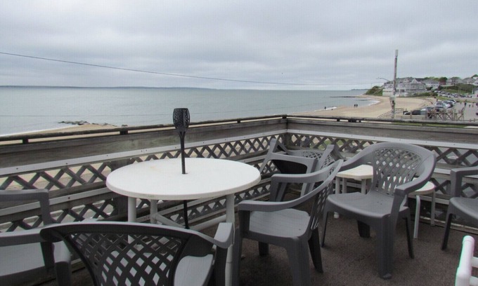 Falmouth Heights Apartment | FHILT: Falmouth Heights Beach Waterfront Apartment, 2nd floor deck