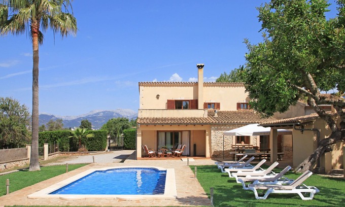 Inca Ski Chalet | Modern Finca with Private Pool & Lush Garden Oasis