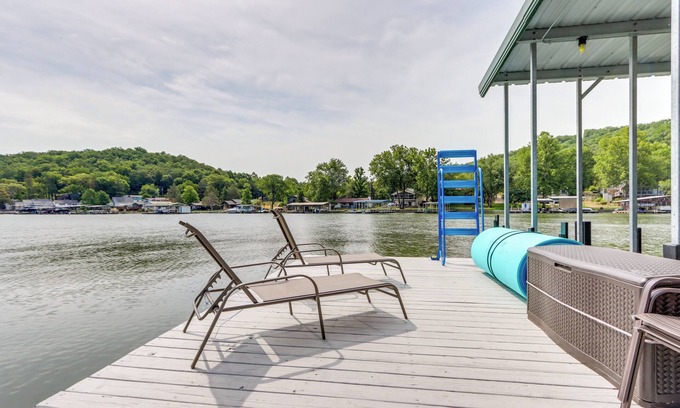 Roach House | Scenic Lake of the Ozarks Retreat with Boat Dock & Views