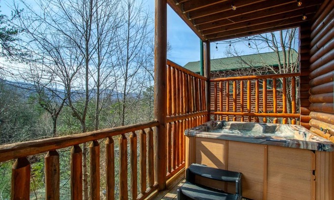 Gatlinburg House | Relax at Firefly Falls: Mountain Views, Hot Tub & Game Room
