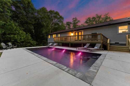 Mooresville House | Waterfront Retreat: Fireside Fun with Private Pool Access