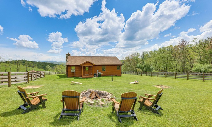 Doe Hill Cabin | Cozy Cabin Retreat with Fire Pit Near Trout Fishing