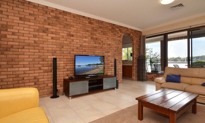 Fishing Point House | Tranquil Fishing Point Shores with Pool and Lake Views