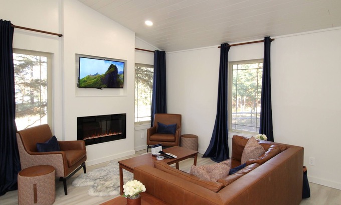Angel Fire Cabin | Cozy Cabins with Fire Pit, Free Sledding & BBQ Area