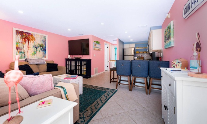 Englewood Villa | Beachfront Getaway: Flamingo's Nest with Ocean Views