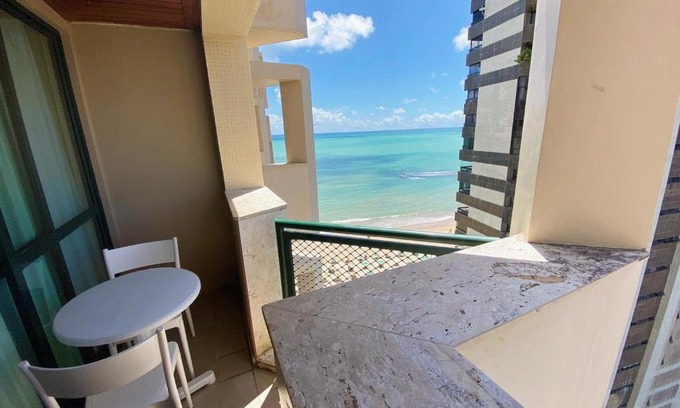 Piedade Apartment | Oceanfront Flat Costa Mar with Pool & Spa Amenities