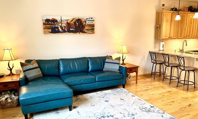 Jackson Condo | Top-Rated Flat Creek Pathway Condo with Pool & Breakfast