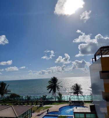 Conde Apartment | Beachfront Flat Paraíso: Family-Friendly with Pool & Views
