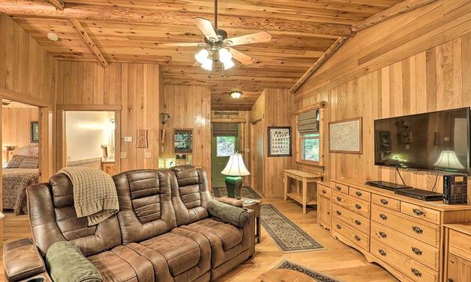 Skyland Cabin | Explore Fletcher Cabin: Deck, Pond & Spa Retreat Awaits