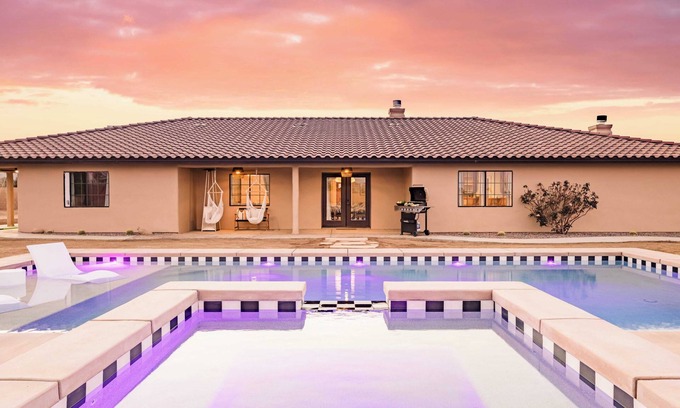 Yucca Valley Villa | Modern Desert Oasis with Pool & Bocce Ball at Flora by Avantstay