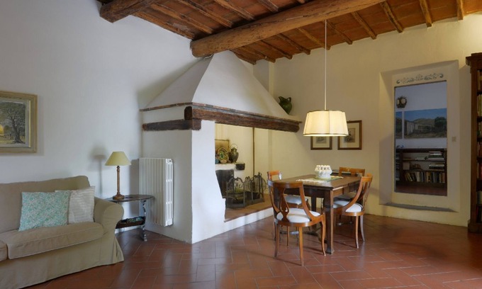 Fiesole Apartment | Elegant Suite at Fattoria Il Leccio with Scenic Pool