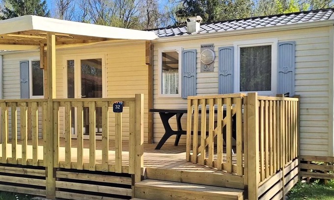 Leval House | Comfort Mobile Home at Campsite Flower du Lac de la Seigneurie