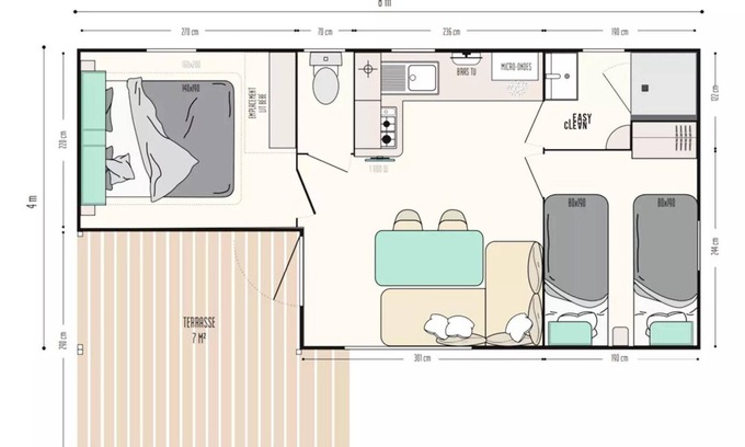 Mers-les-Bains House | Family-Friendly Mobile Home at Campsite Flower le Rompval