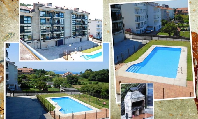 Sanxenxo Apartment | Experience Fogar de Areas: Poolside Bliss by the Beach