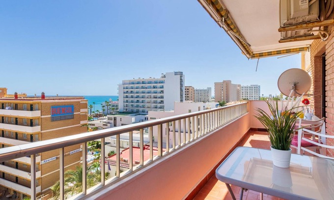 Carihuela Apartment | Fontana: Beachside Retreat with Pool and Sea Views