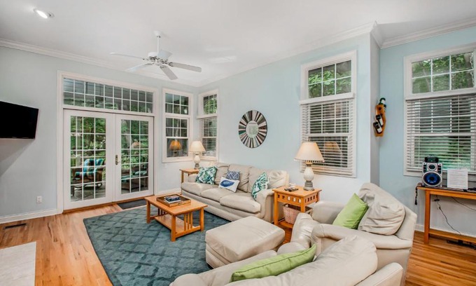 New Buffalo House | Forest Beach Getaway: Top-Rated Stay with Pool & Kitchen