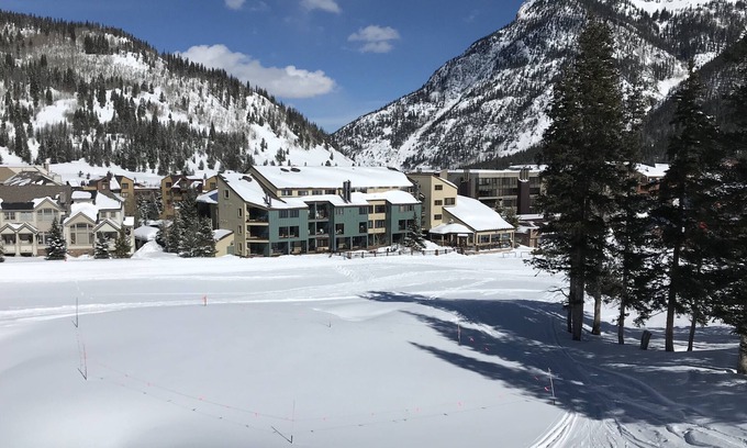 East Village at Copper Apartment | Top-Rated FP122 Ski-in Studio with Kitchen & Spa Amenities