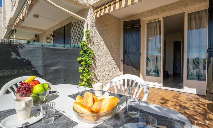 La Madrague Apartment | Oceanfront Getaway at Les Aigues Marines by Interhome