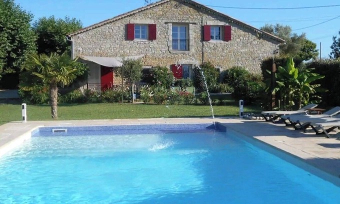 Saint-Jean-de-Maruejols-et-Avejan Other | Gite 10/18 pers, private swimming pool, on the river bank between Provence and Ardèche