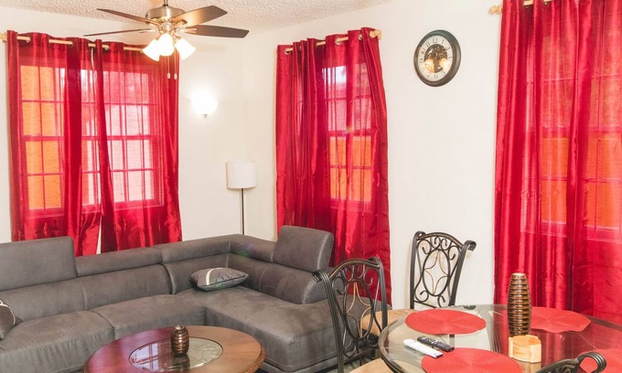Graeme Hall Terrace Apartment | Top-Rated Frontline Apartment No. 2 with Family Amenities