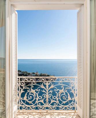 Les Salines Apartment | Scenic Sea View Hotel Near Monaco with Pool Access