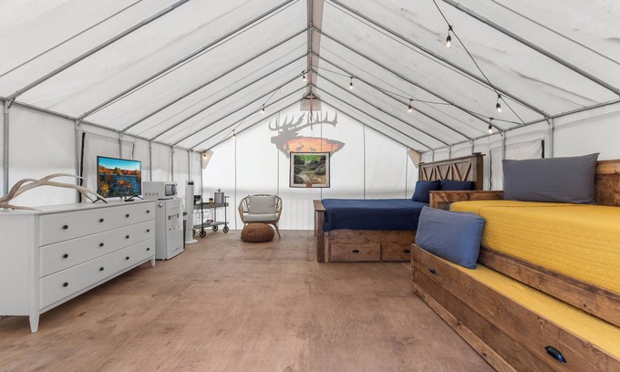Stanton RV Rental | Unique Glamping Teepee with Kayak Access on Red River