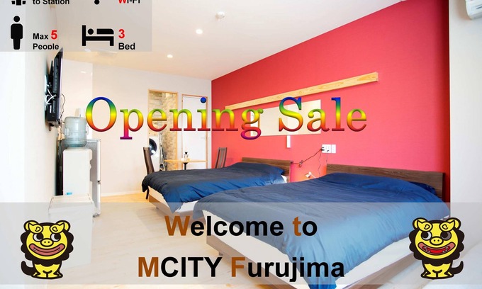 Okinawa Apartment | Convenient Stay at Mcity Furujima: Walk to Station & Wifi