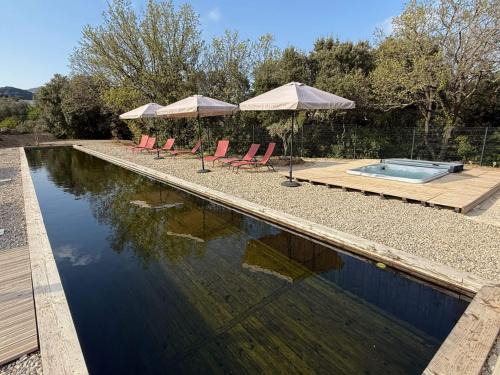 Saint-Mathieu-de-Treviers House | Experience Comfort at Mas des Sauges with Pool & Hot Tub