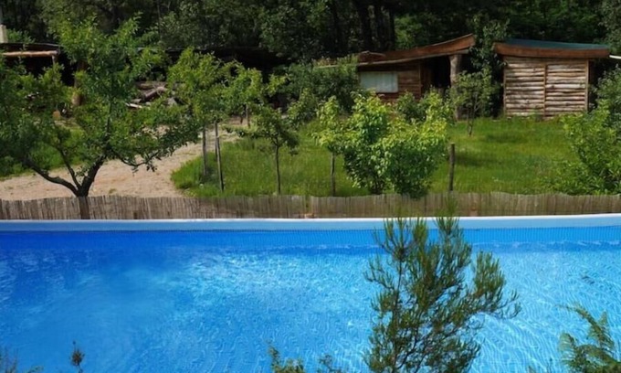 Malbosc Cabin | Cozy Gîte Cabane Bois Massif "Datcha" with Pool & Kitchen