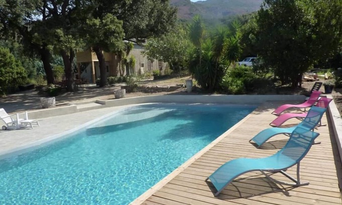 Patrimonio Apartment | Stunning Wine Cellar Retreat with Pool in Saint Florent
