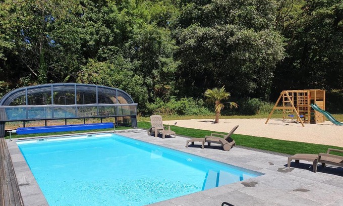 Cleden-Poher House | Experience Gîtes de Maner Ster: Private Pool & Spa Oasis