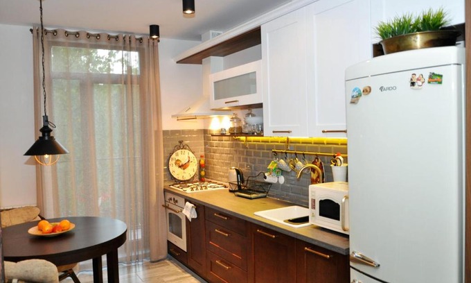Kaliningrad Apartment | Exceptional Gallery Loft: Family-Friendly with Kitchen Access