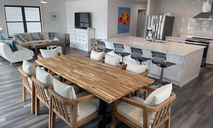 Terramar Beach House | Galveston Canal Home with Hot Tub & Golf Cart, Rated 9.8