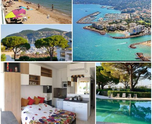 Mandelieu-la-Napoule Beach Apartment | Cozy Sea View Apartment with Pool in Cannes