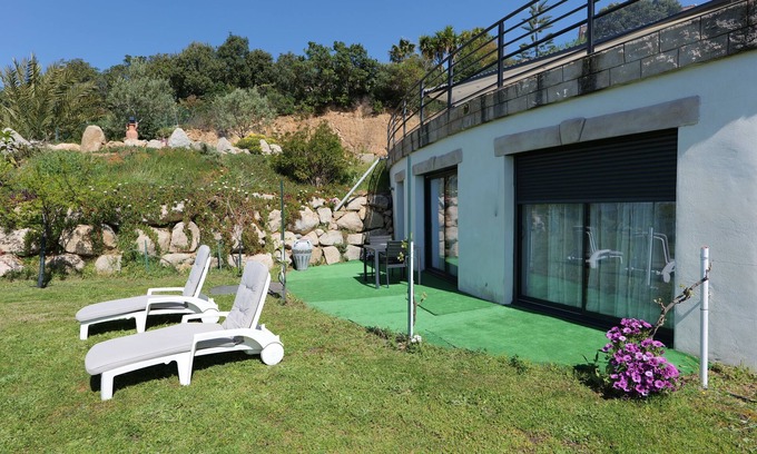 Eccica-Suarella Apartment | Garden apartment with sea and mountain views, 10 minutes from Porticcio