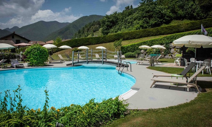 Pieve di Ledro Hotel | Garden Oasis: Guest Rated 9/10 with Pool and Spa Amenities