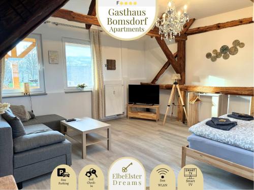 Uebigau-Wahrenbruck Apartment | Quiet Escape at Gasthaus Bomsdorf with Oceanfront Views
