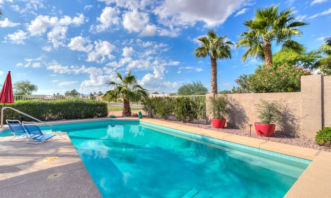 Palm Valley House | Modern Pebblecreek Home with Pool, Hot Tub & Golf Car