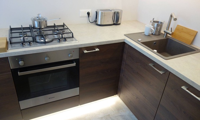 Valmiera Apartment | Inviting Gaujas Design Apartment with Fully Equipped Kitchen