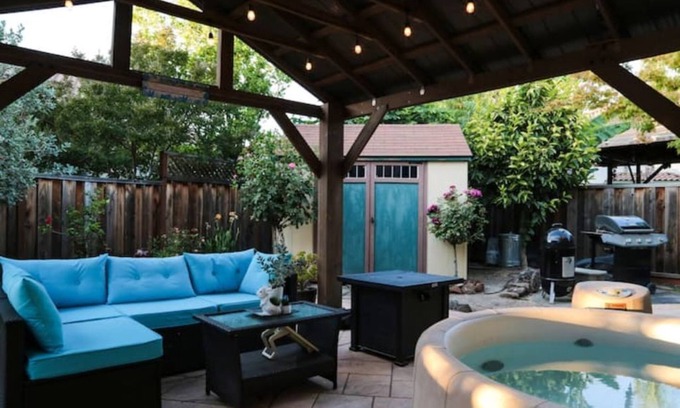 Hollister House | Gazebo Oasis: Centrally Located Home with Ocean View